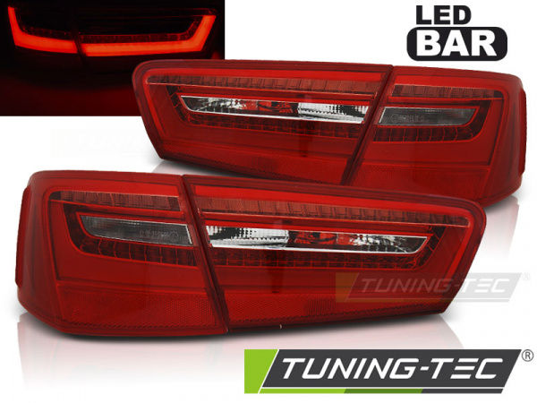LED Lightbar Design Rückleuchten für Audi A6 4G (C7) Limousine 11-14 rot/klar